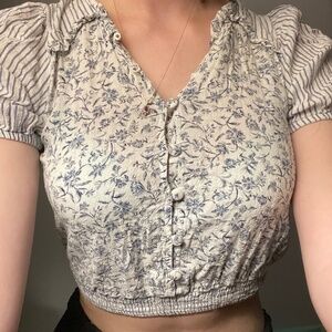 Flowery Blue CropTop